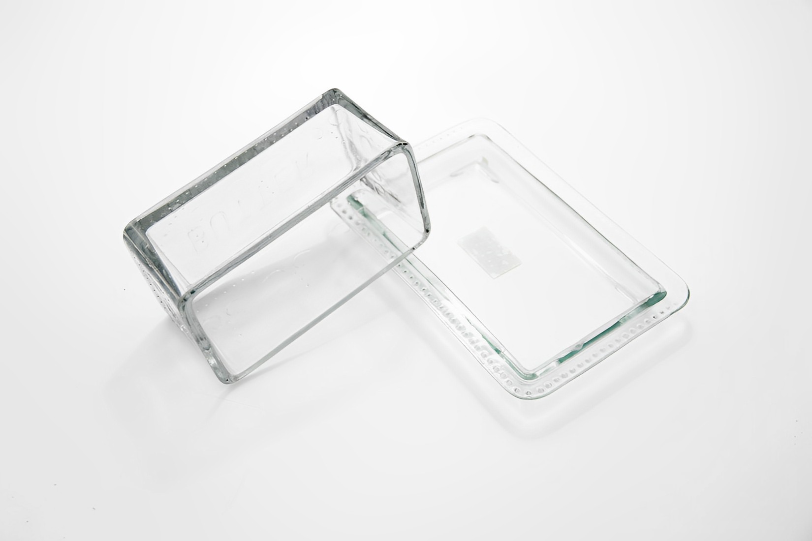 B-Ware Butterdose Glas Landhausstil