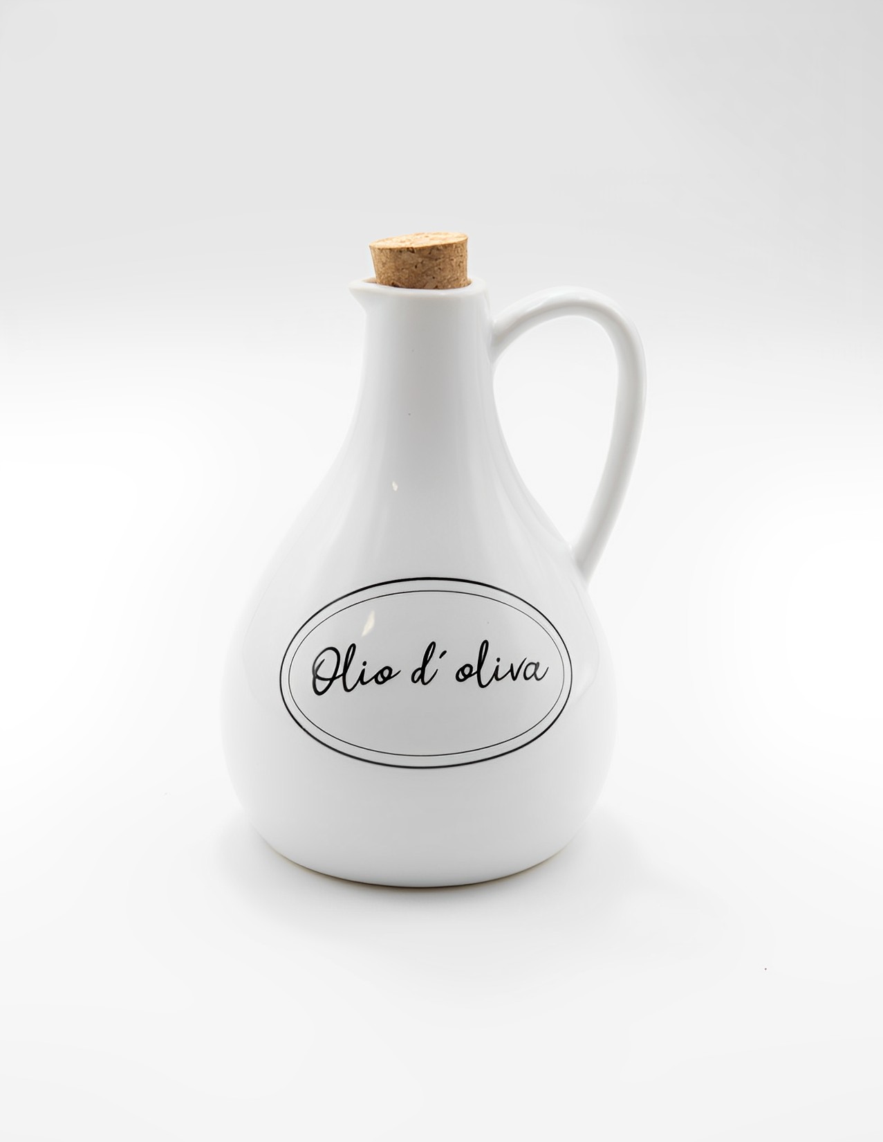 Ölflasche Keramik weiß 550ml Cucina Landhausstil  