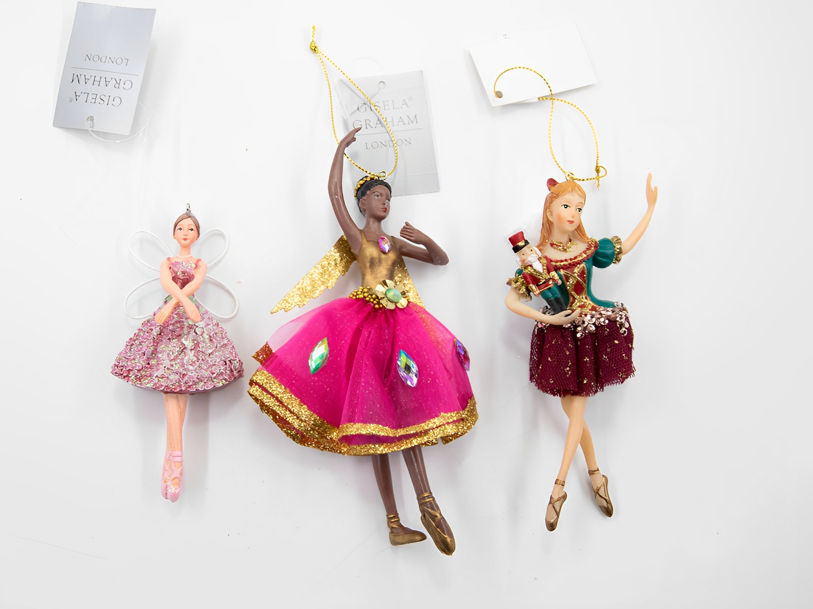Ballerina 3er Set B-Ware Christbaumschmuck   