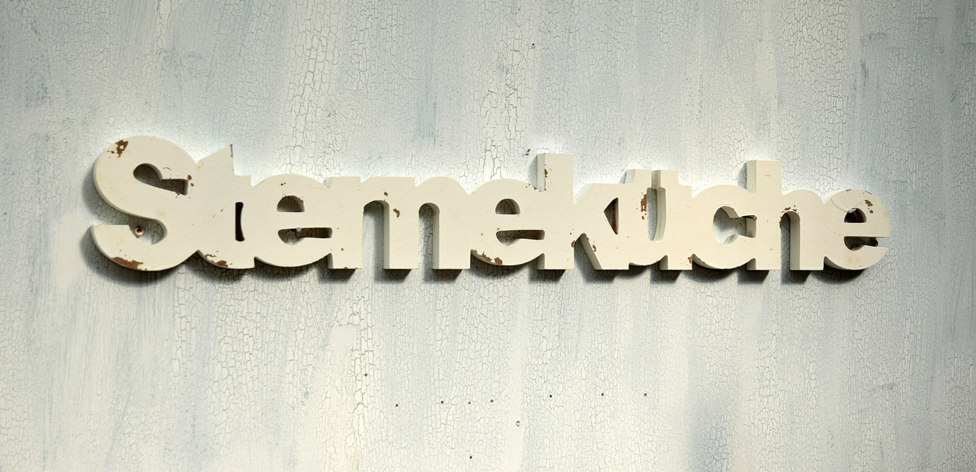Schriftzug Sternekücke Holz Landhausstil