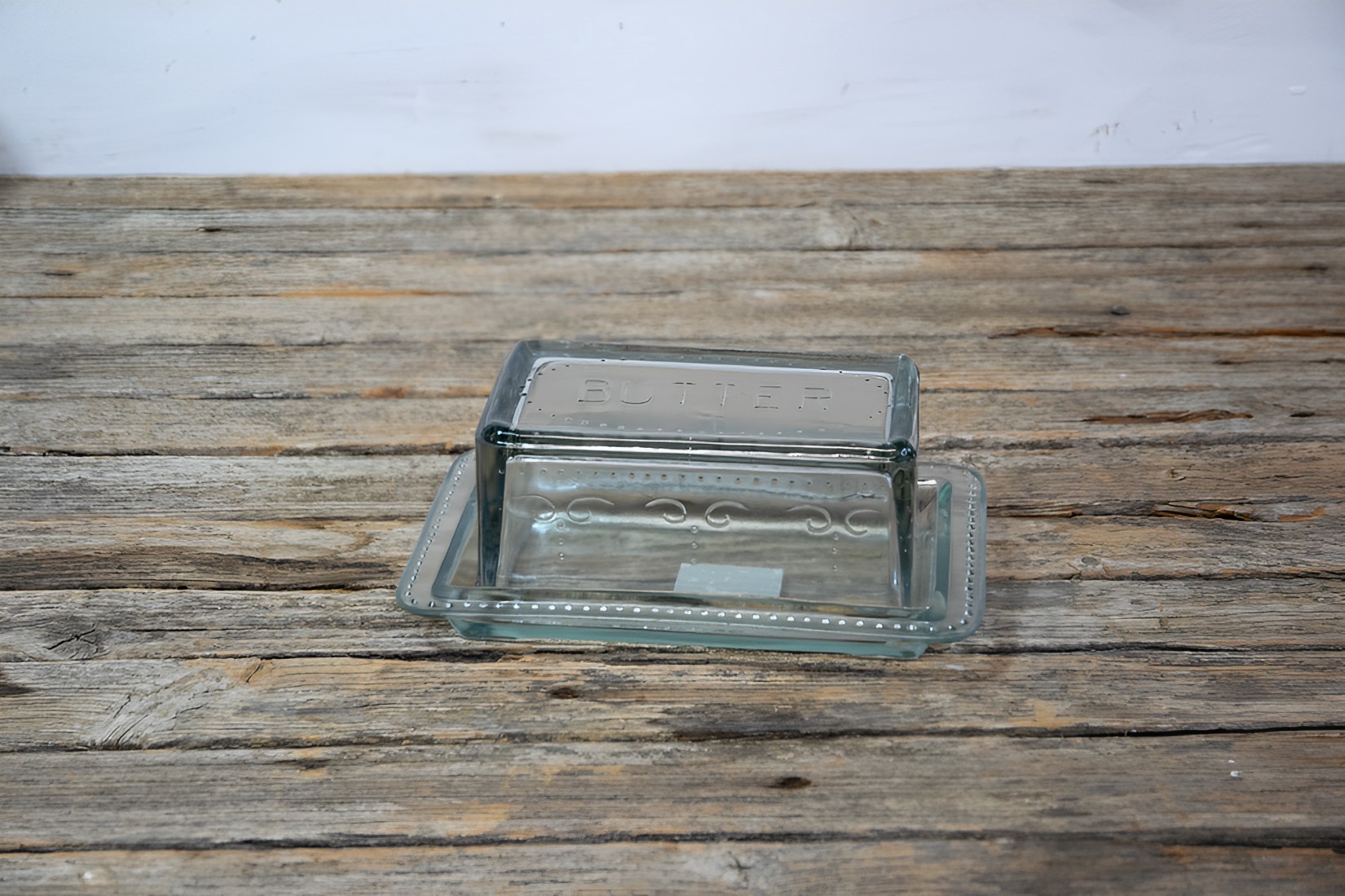 B-Ware Butterdose Glas Landhausstil