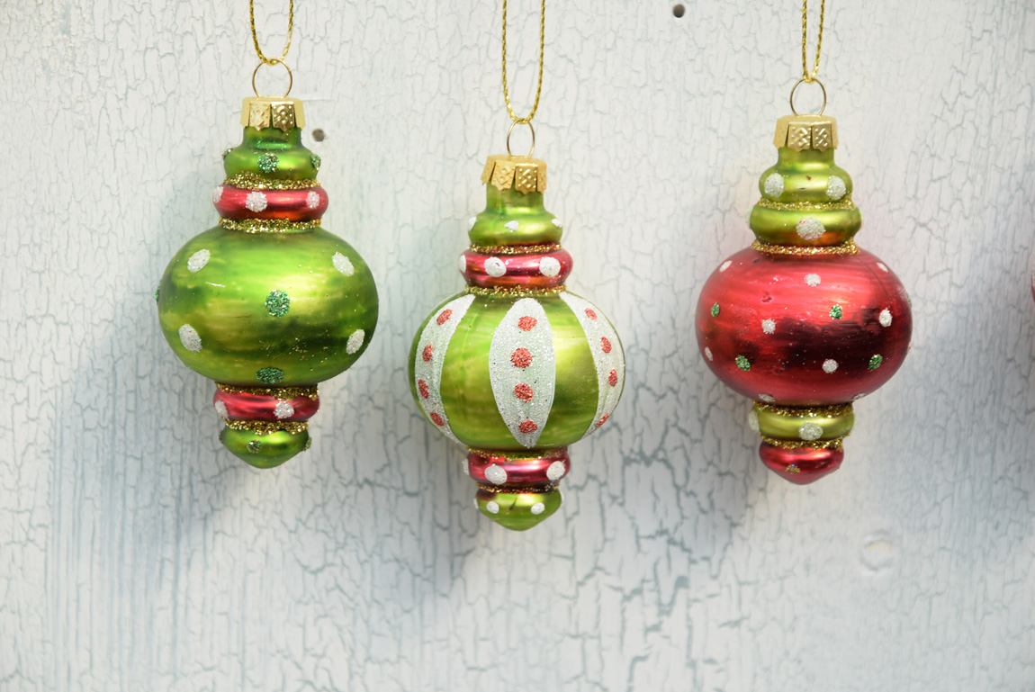 Glaskugel 6er Set  Weihnachtsschmuck
