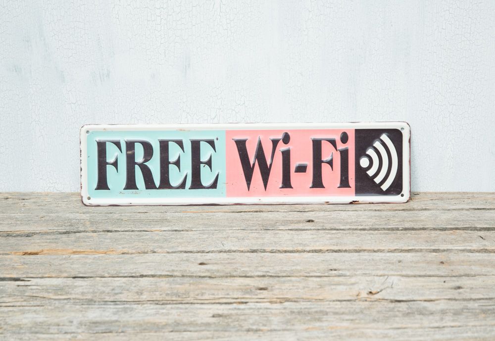 Türschild Blechschild FREE Wi-Fi