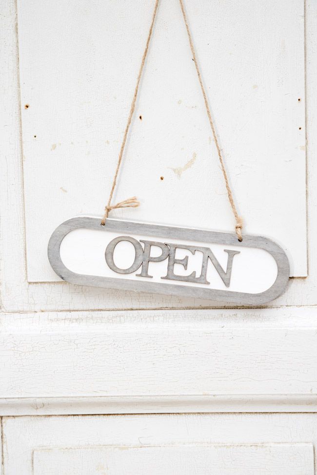 Türschild Open / Closed Landhausstil