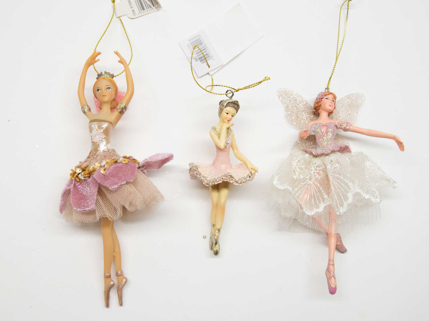 Ballerina 3er Set B-Ware Christbaumschmuck   