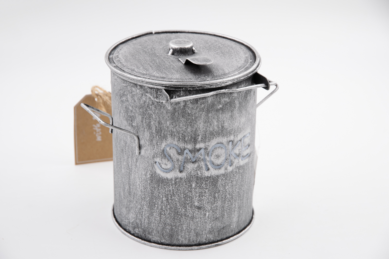 Aschenbecher Sturmaschenbecher Metall Lixo Tonne grau Boltze