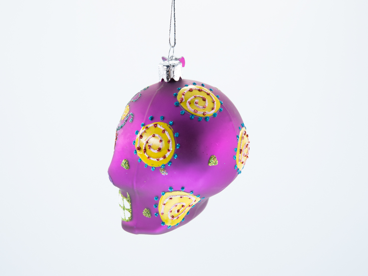Totenkopf Skull pink Weihnachtsschmuck 