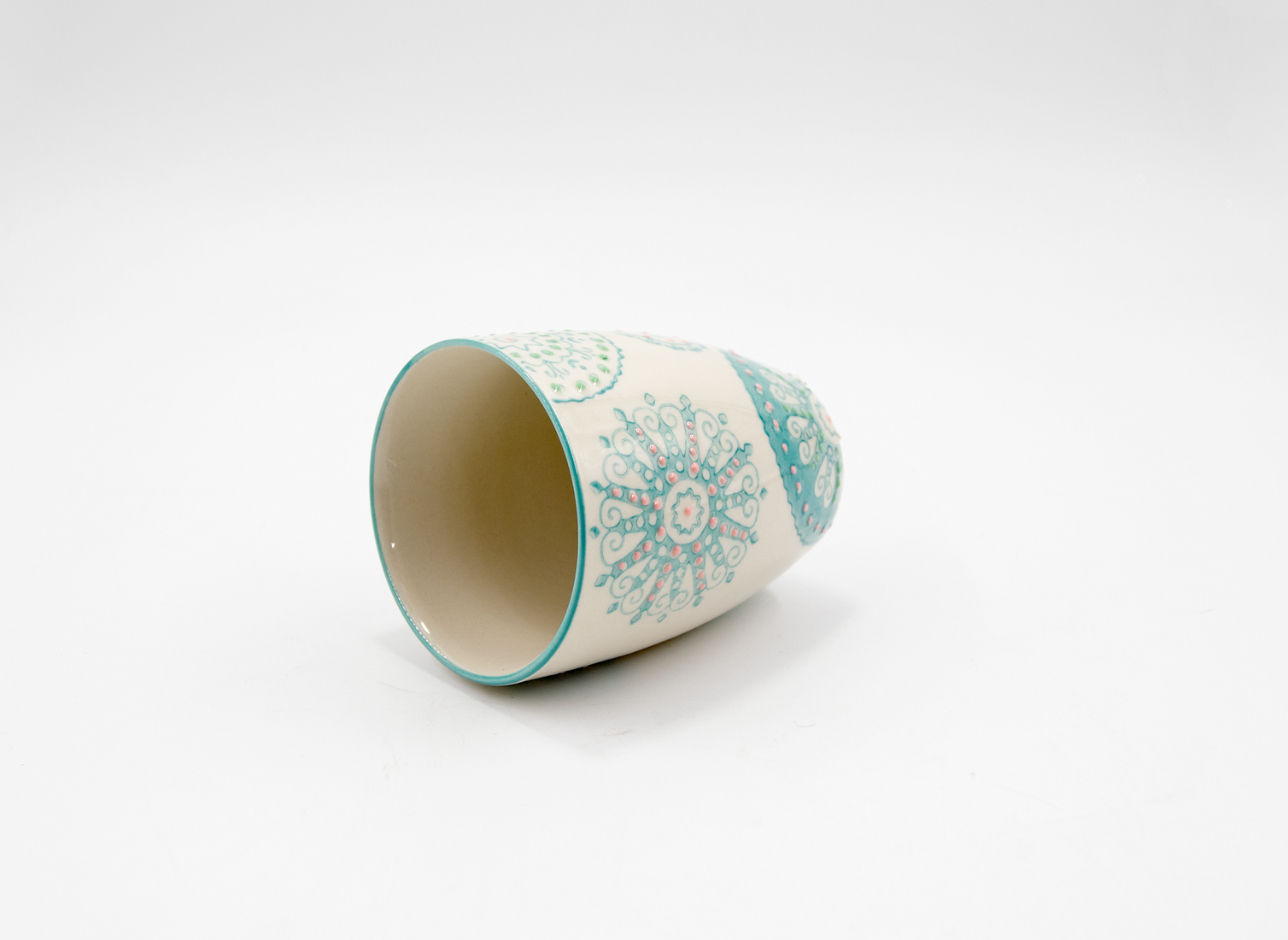Kaffeebecher Becher Tasse Steingut ORIENTAL 150ml Landhausstil 