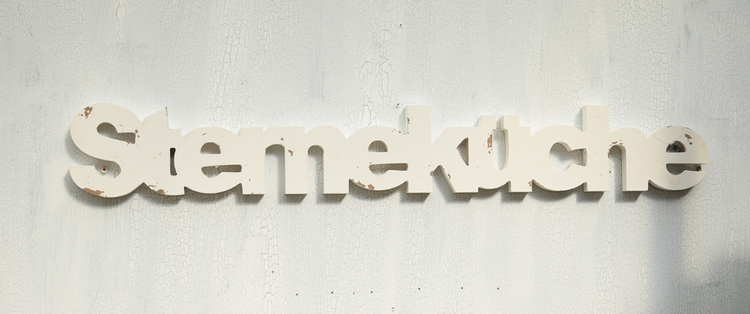 Schriftzug Sternekücke Holz Landhausstil