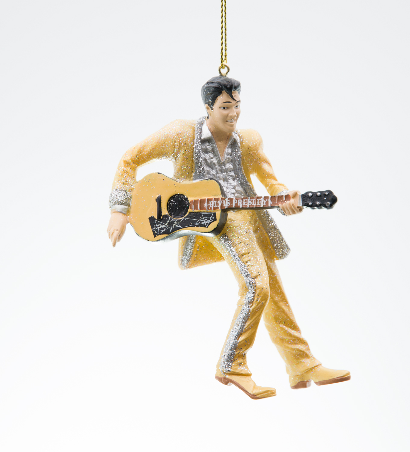 Kurt S. Adler Elvis Presley mit goldenen Anzug und Gitarre