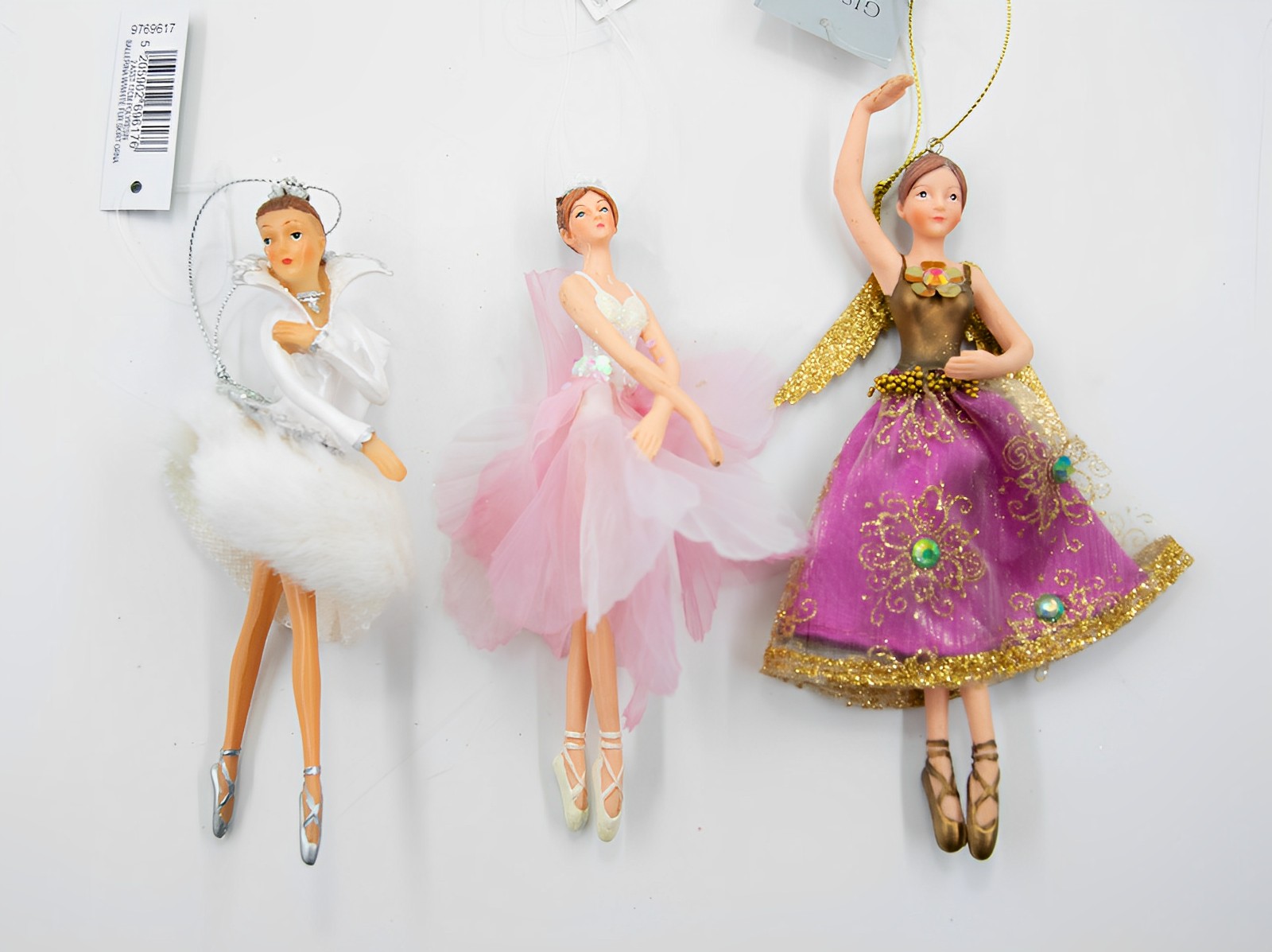 Ballerina 3er Set B-Ware Christbaumschmuck