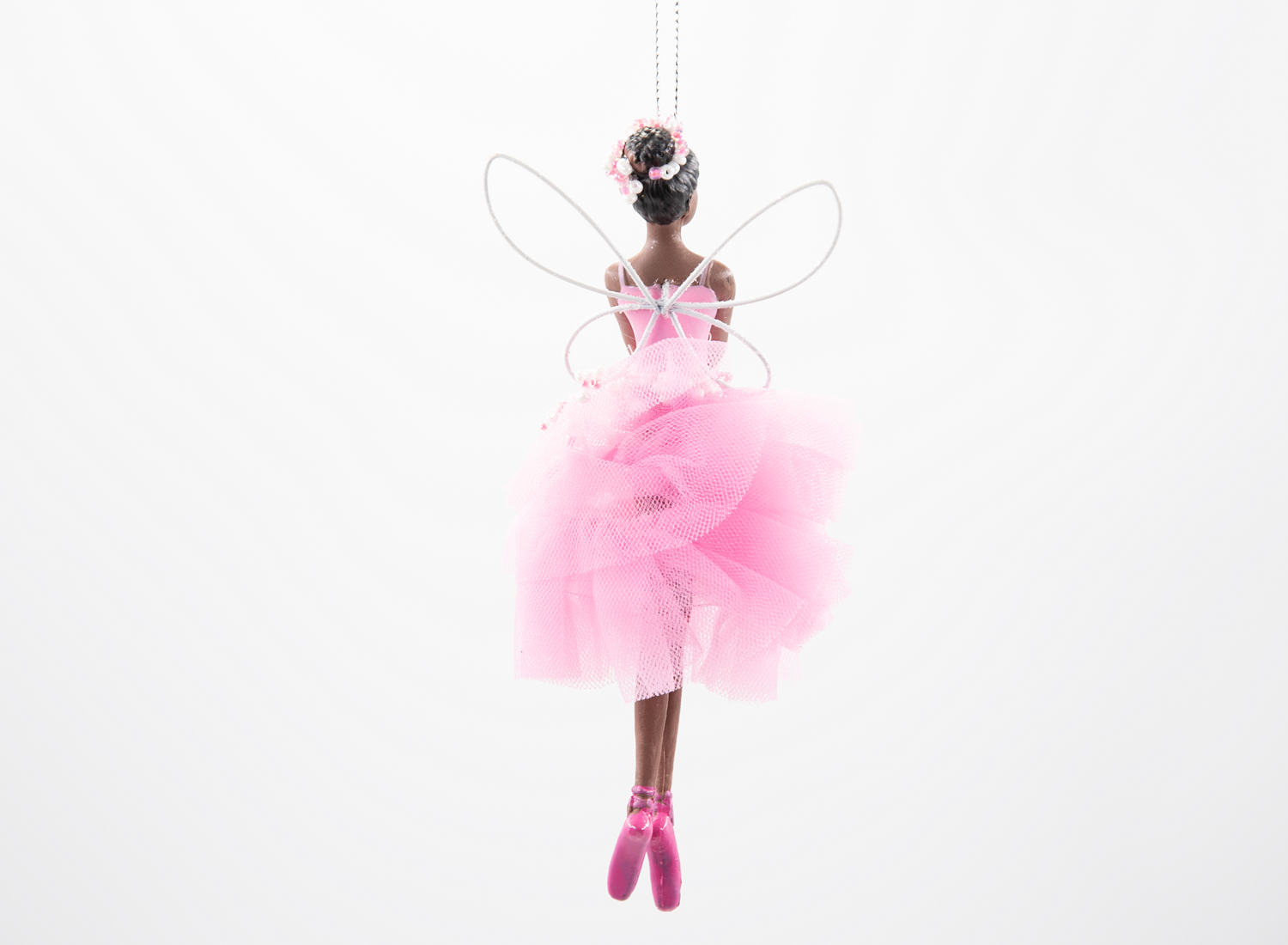 Gisela Graham Pink/Irid Black Ballerina Weihnachtsschmuck
