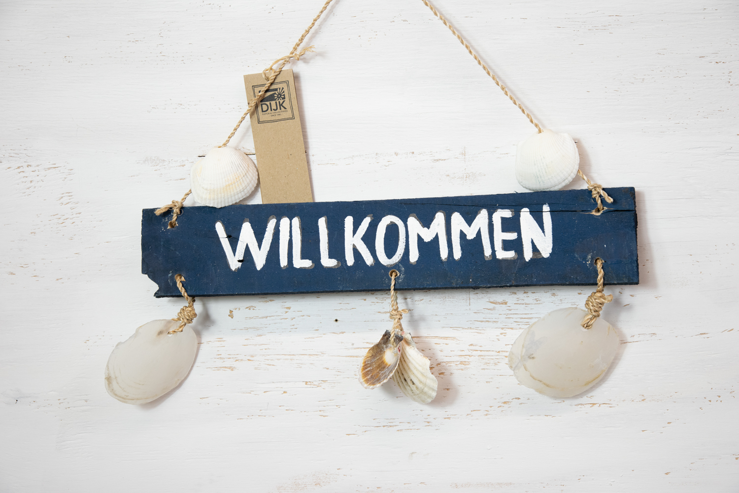Türschild Willkommen blau Holz Maritim  Landhausstil
