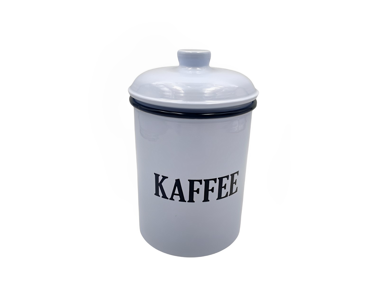 Kaffeedose mit Deckel weiß lackiert SM514