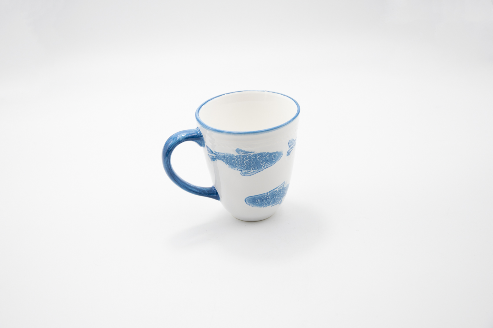 Kaffeetasse Fische Keramik 350ml Maritim Landhausstil