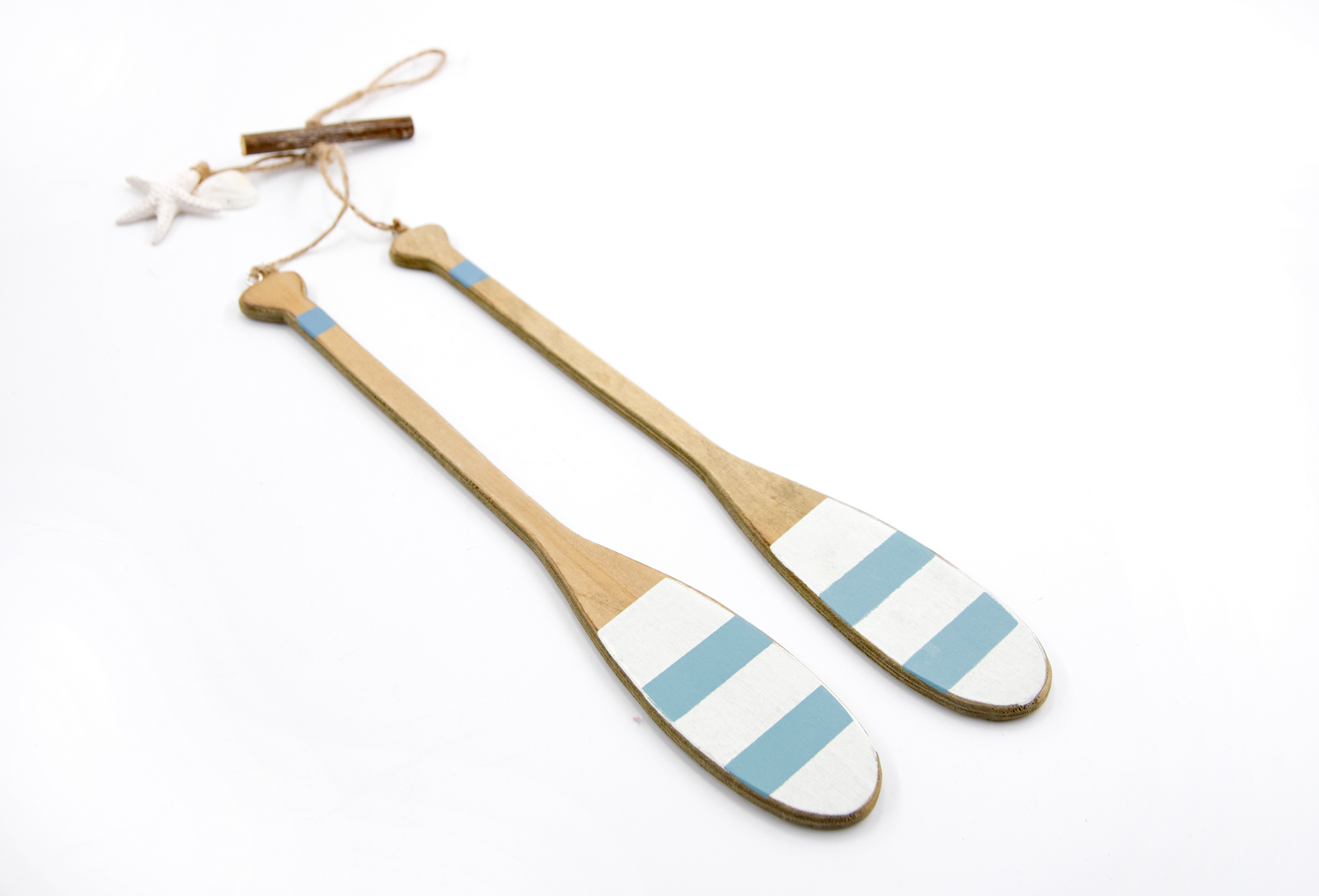 Paddel Holz blau/weiss Maritim Landhausstil