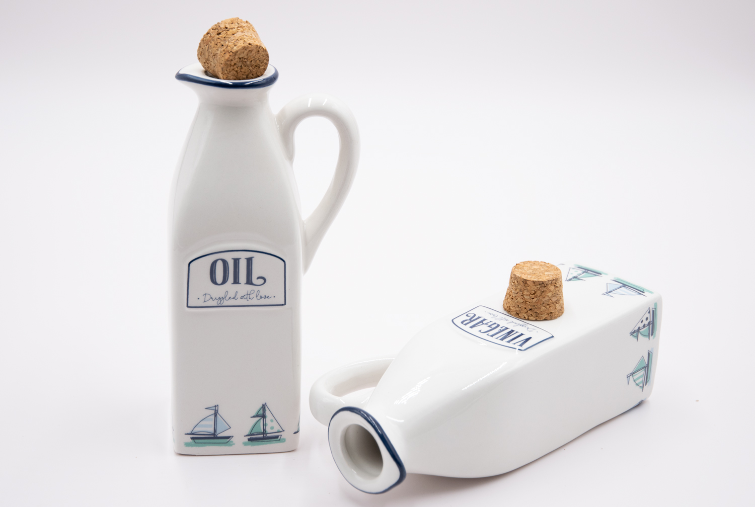 Essig- & Öl Set Maritim Boot Landhausstil