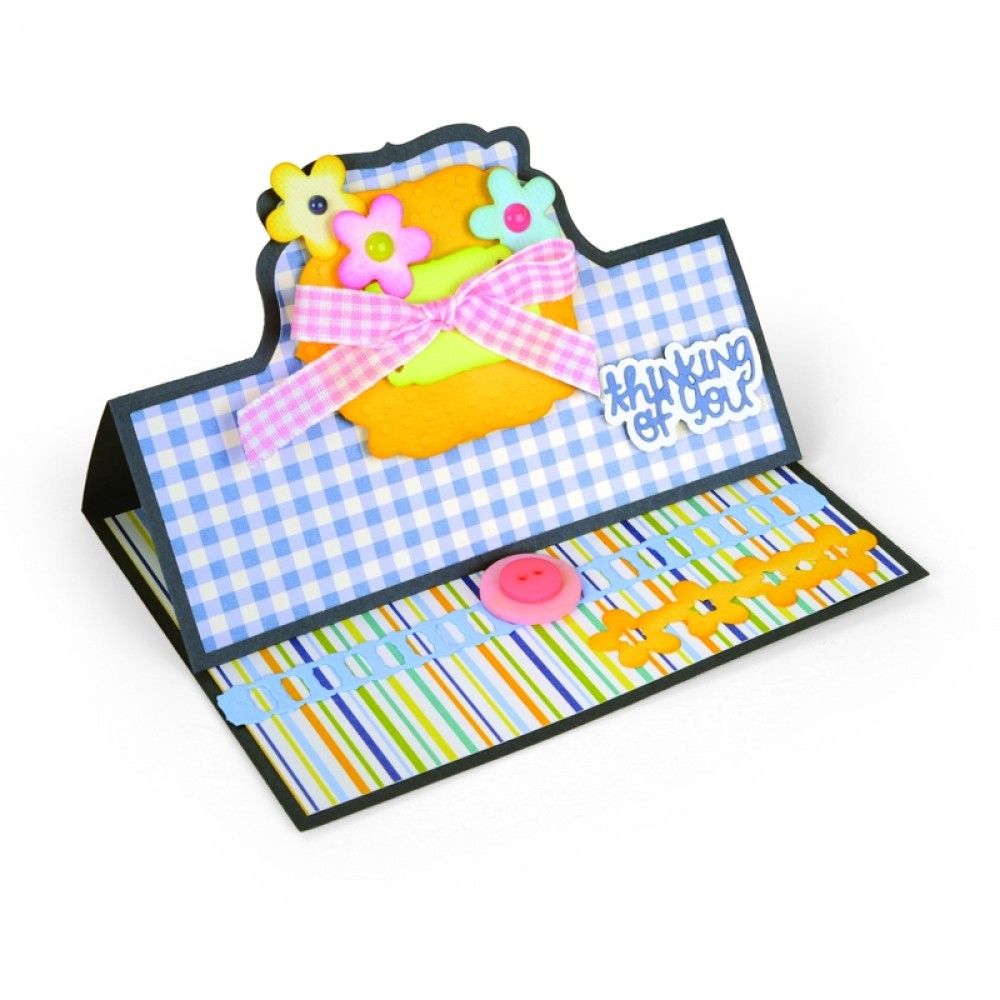 Sizzix Thinlits Card Bubbly Stand-Ups by Stephanie Barnard