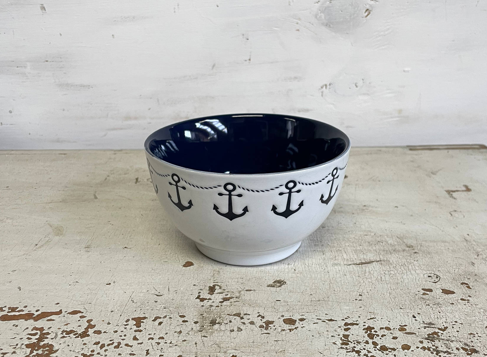 Müslischale Bowl Schale Steinzeug Anker Maritim  
