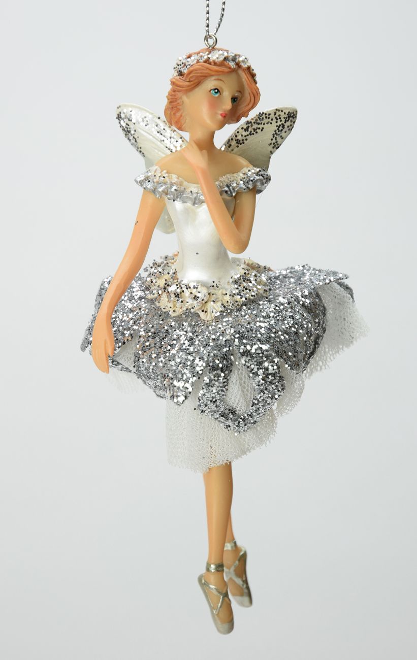 Fee mit Flügeln Ballerina Tänzerin Christbaumschmuck