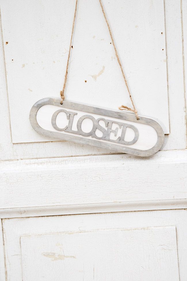 Türschild Open / Closed Landhausstil