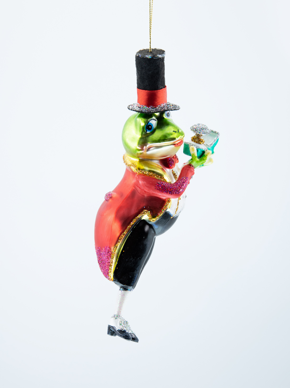 Weihnachtsschmuck Hänger Frosch Bräutigam mit Ring