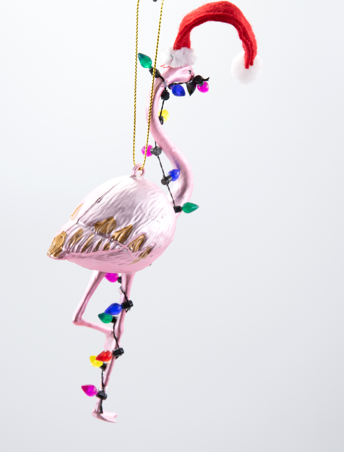 Flamingo mit Lichterkette XMAS Christbaumschmuck   