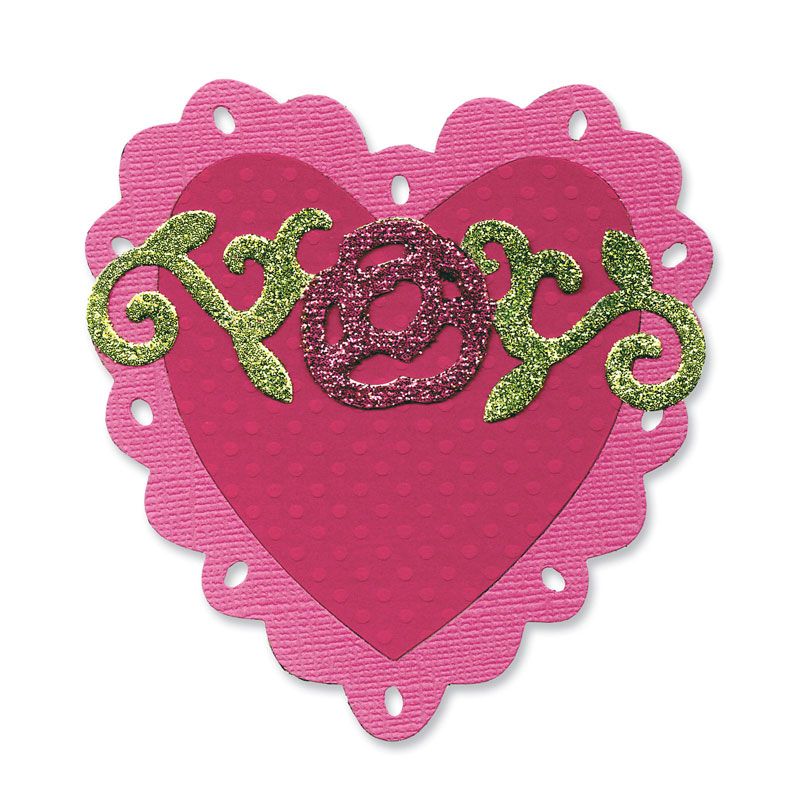 Sizzix Stanze BIGZ die Tim Holtz Heart Scallop w/Roses