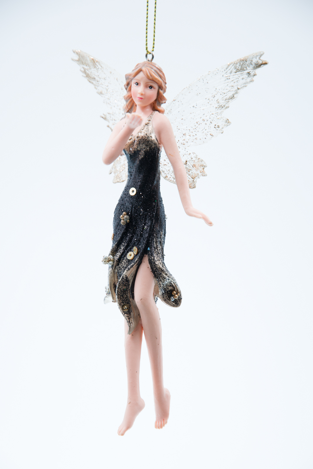 Good Will Tüll Ballerina schwarz gold Christbaumschmuck