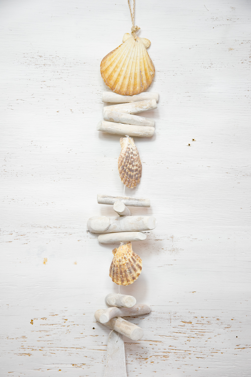 Deco Seestern Girlande weiss Holz Maritim