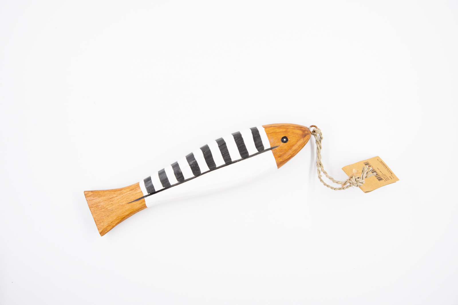 Fisch Dekofisch Holz schwarz/weiss Maritim Landhausstil