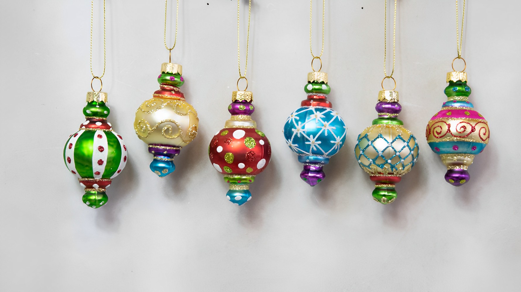 Glaskugeln 6er Set Weihnachtsschmuck 