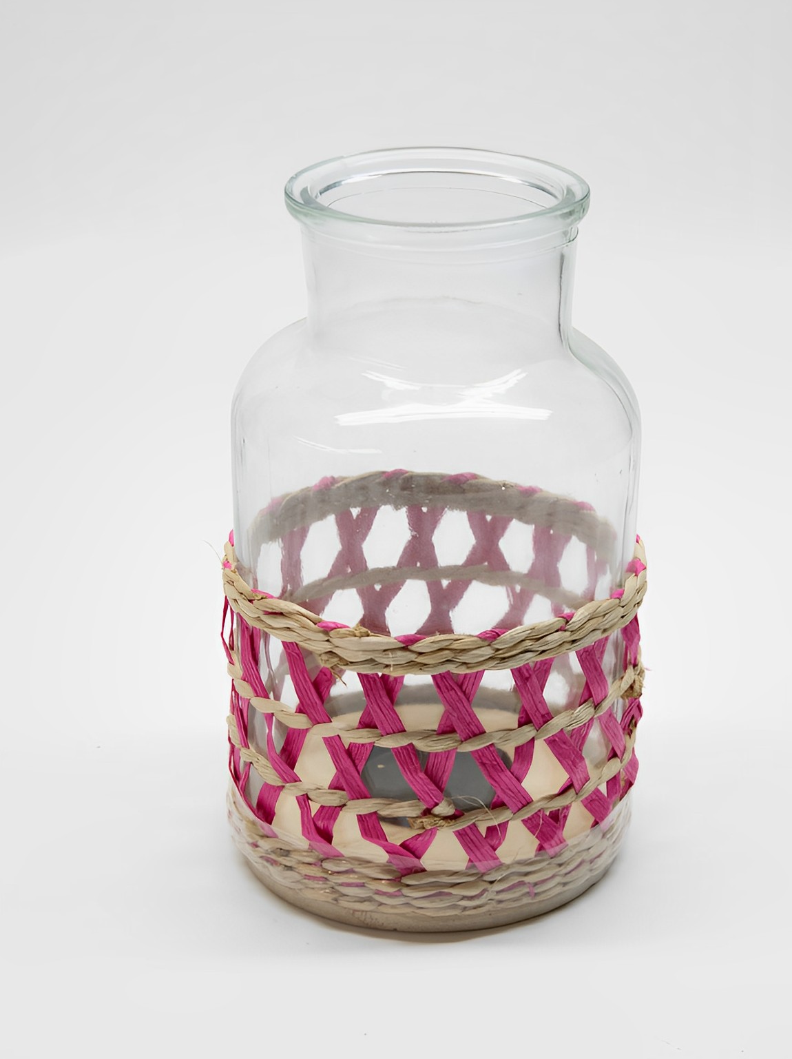 Windlicht pink Landhausstil  