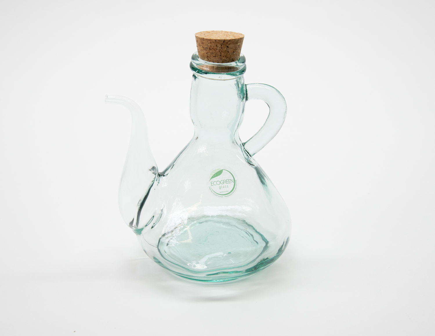 Ecogreen Flasche 500ml mit Ausgiesser Kork Verschluss & Henkel Decor Landhausstil