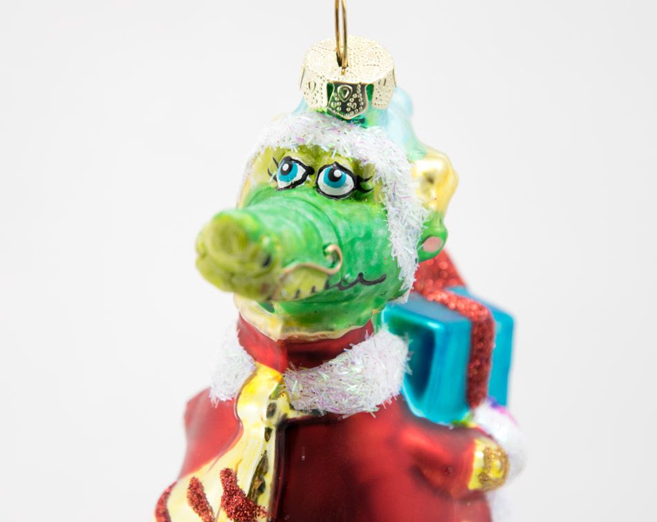 Krokodile Krokodil auf Schlittschuhen Weihnachtsschmuck