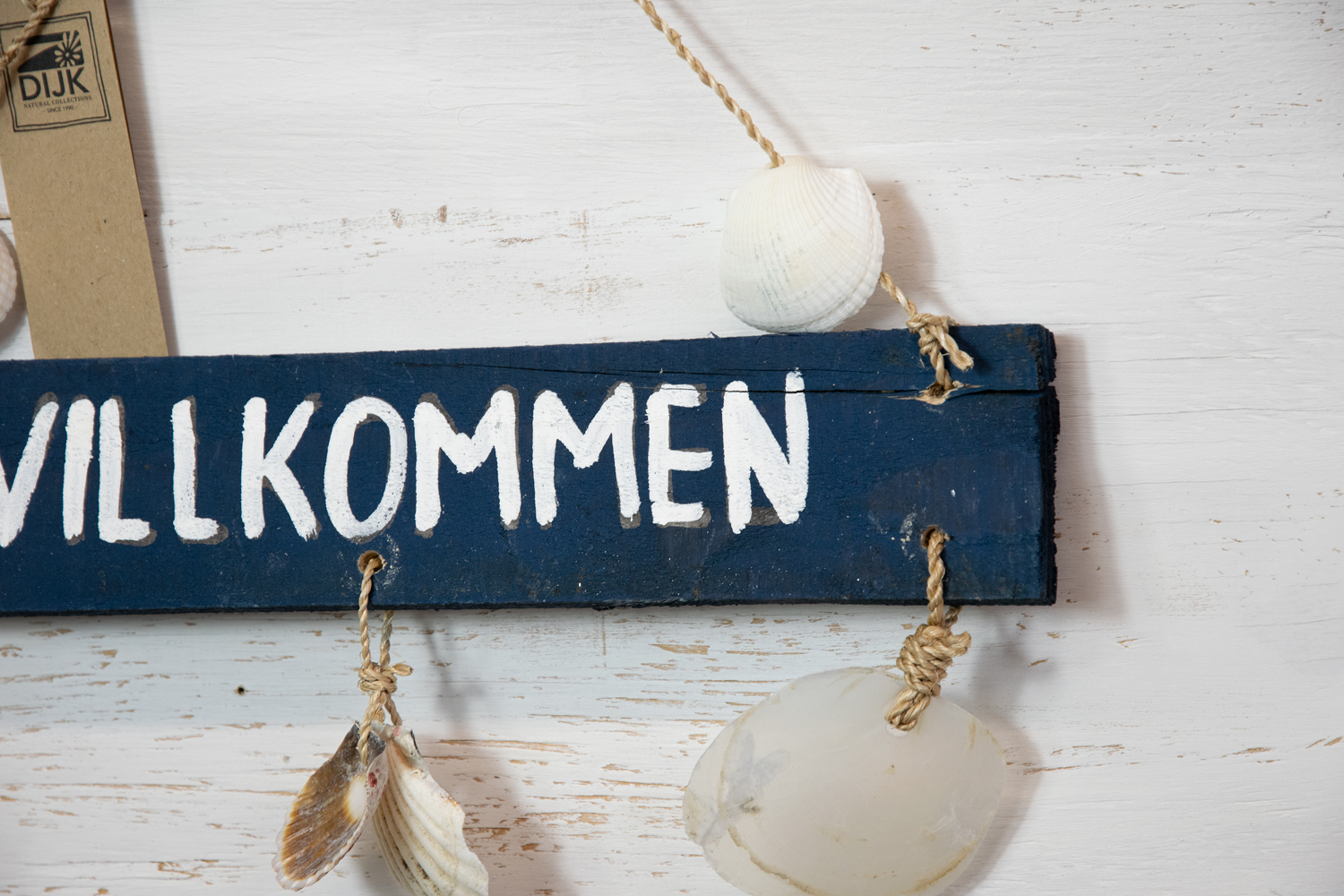Türschild Willkommen blau Holz Maritim  Landhausstil