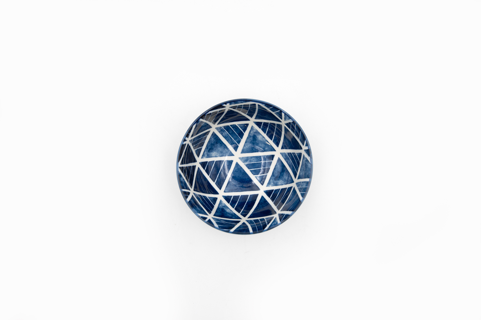 Schale Dipschale Keramik blau Landhausstil