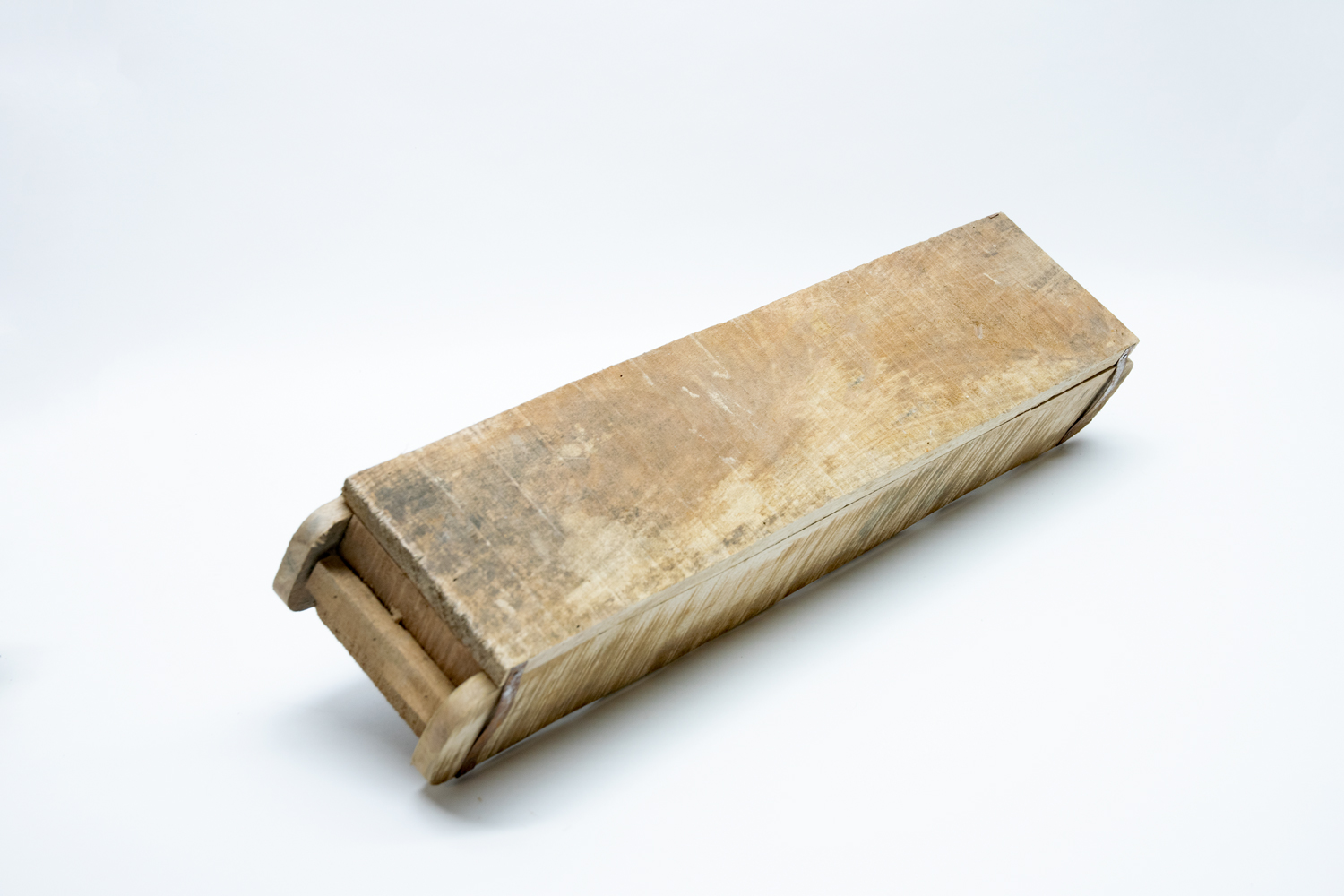 Kasten Ziegelform Holz braun lang Industriestil Landhausstil