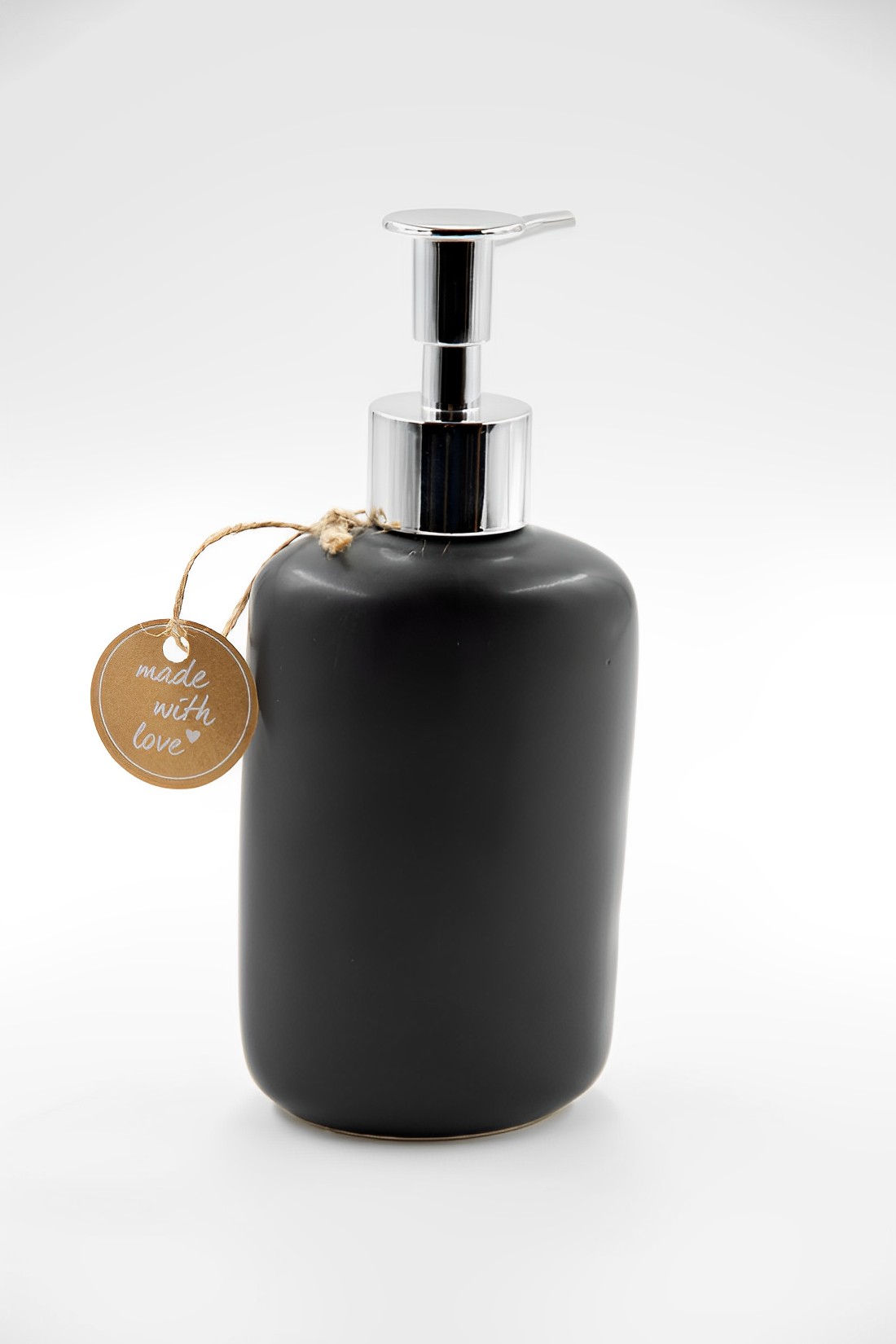 Spülmittelspender Keramik 270ml schwarz Landhausstil  