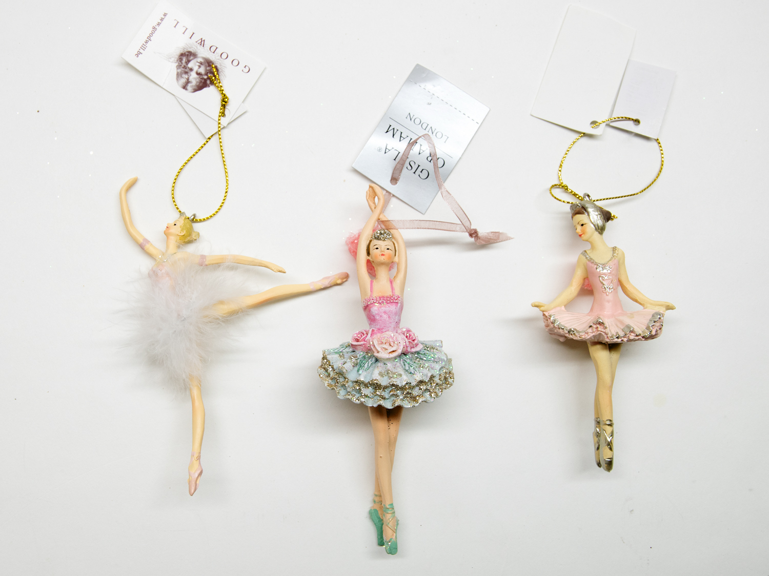 Ballerina 3er Set B-Ware Christbaumschmuck  