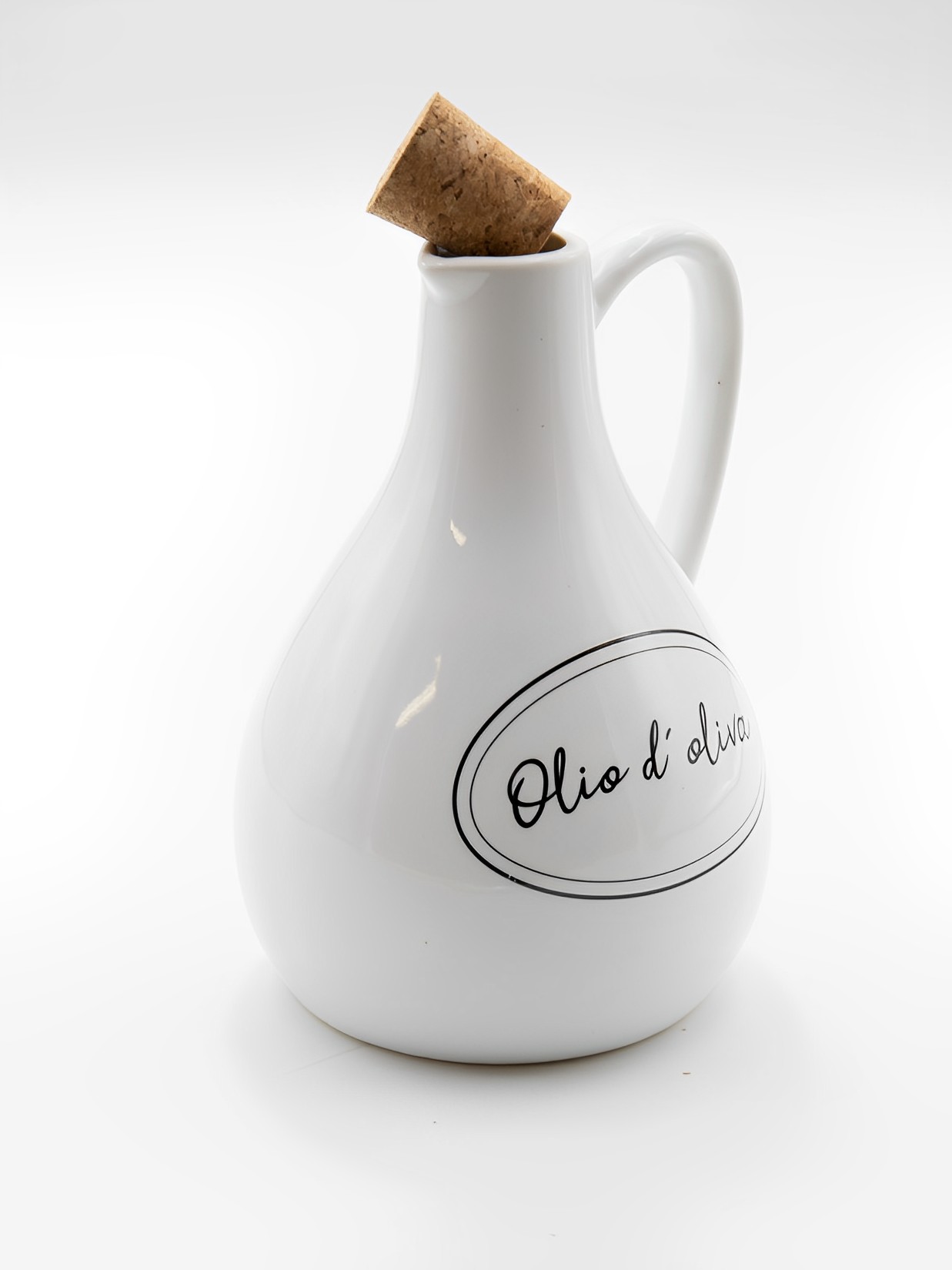 Ölflasche Keramik weiß 550ml Cucina Landhausstil  
