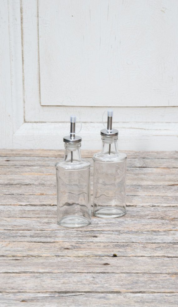 Essig- Ölflaschen Set mit Ausgießer