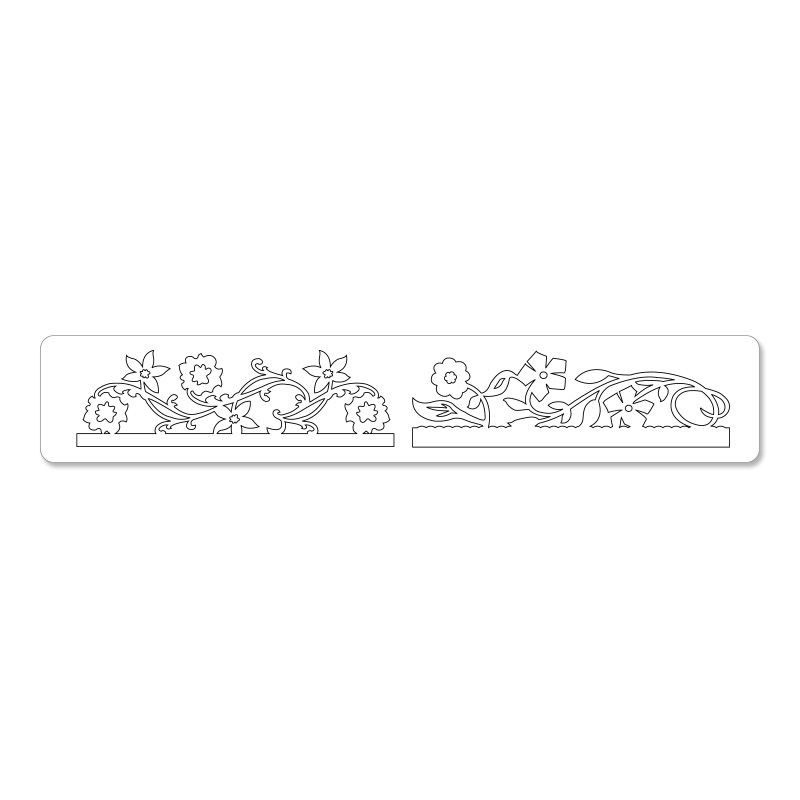 Sizzix Sizzlits Decorativ Strip Card Edges Flower Vines