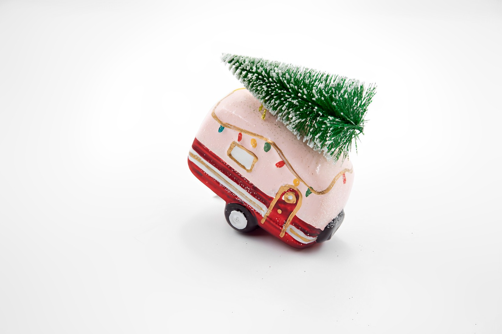 Caravan Camper Glas Weihnachtsschmuck 