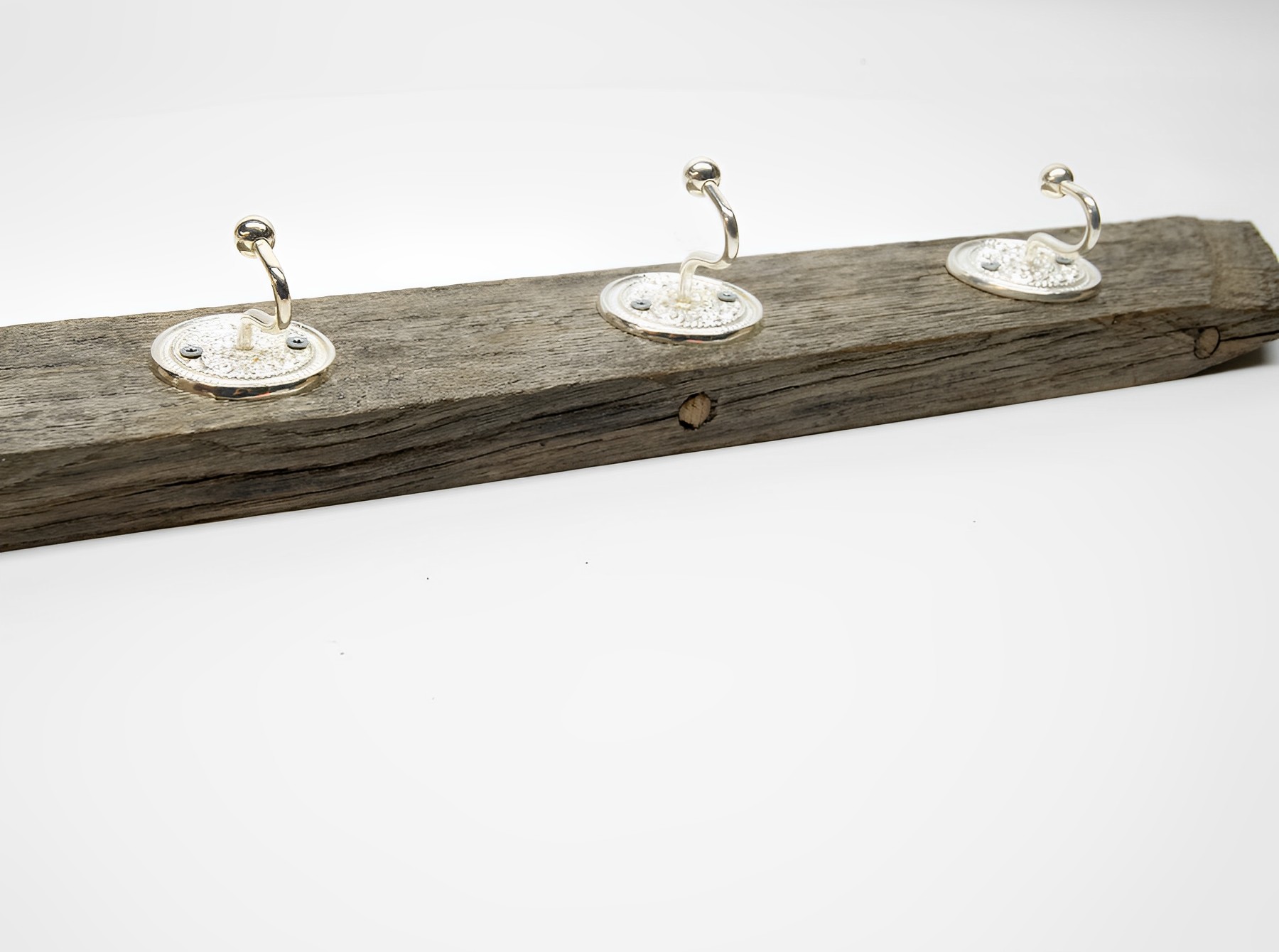 Garderobe Hakenleiste Rustikal Vintage Antik 4 Haken silber