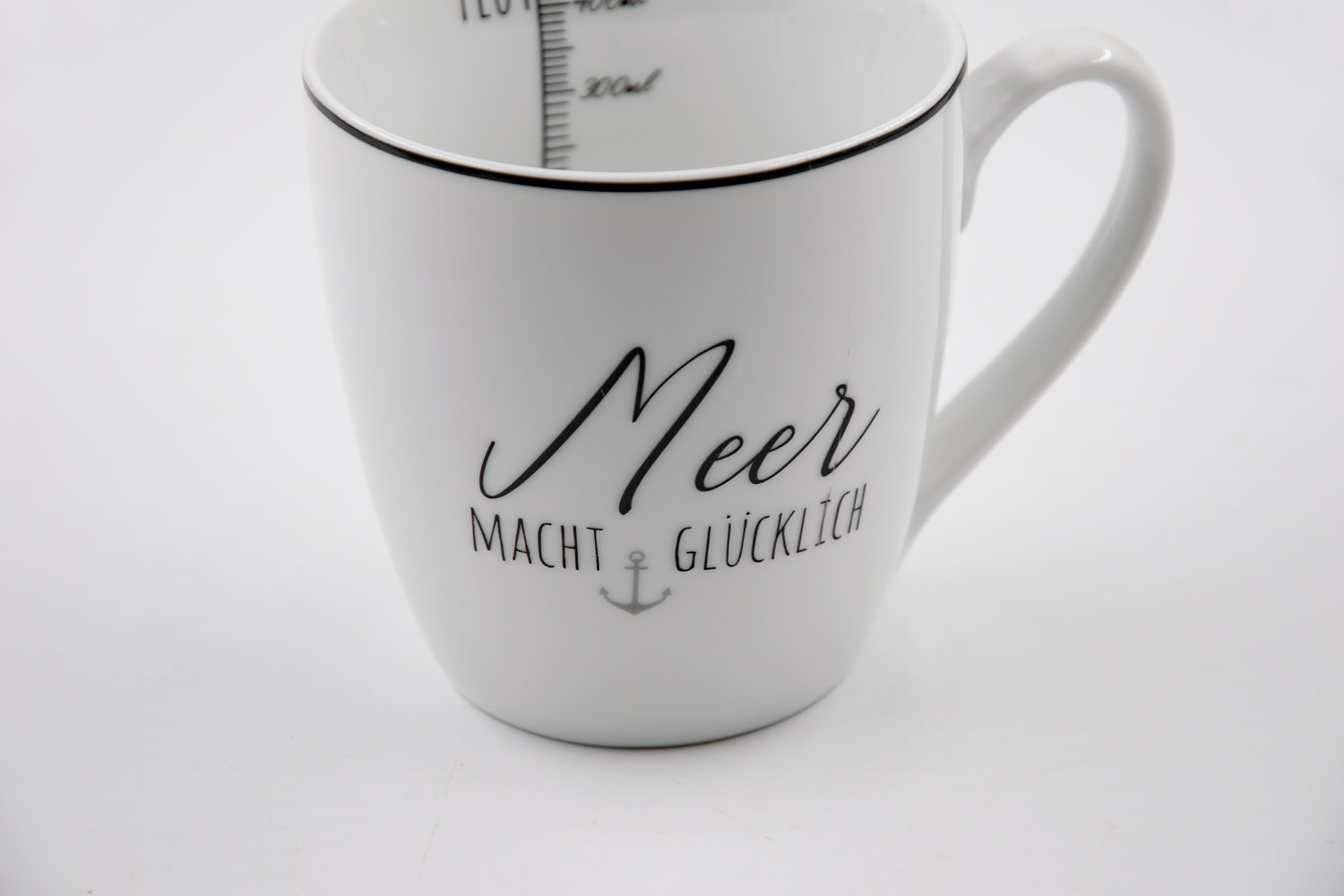 Kaffeetasse Meer geht immer Porzellan 450ml Maritim Landhausstil