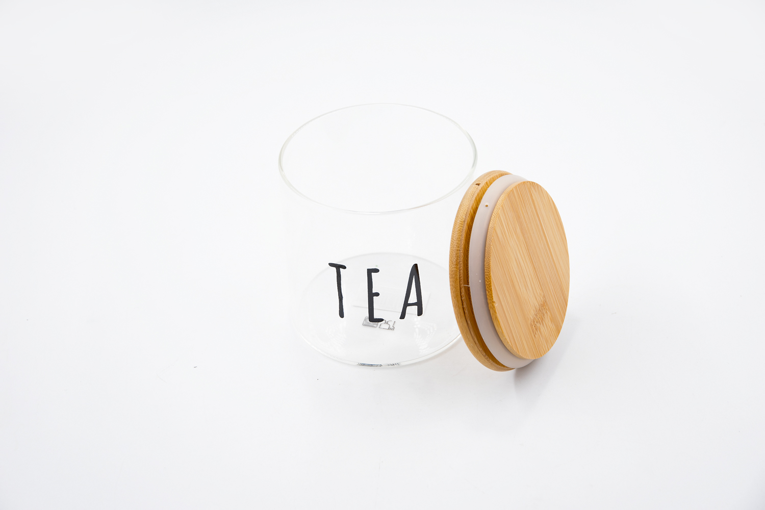 Vorratsdose Tee Glas mit Holzdeckel Landhausstil