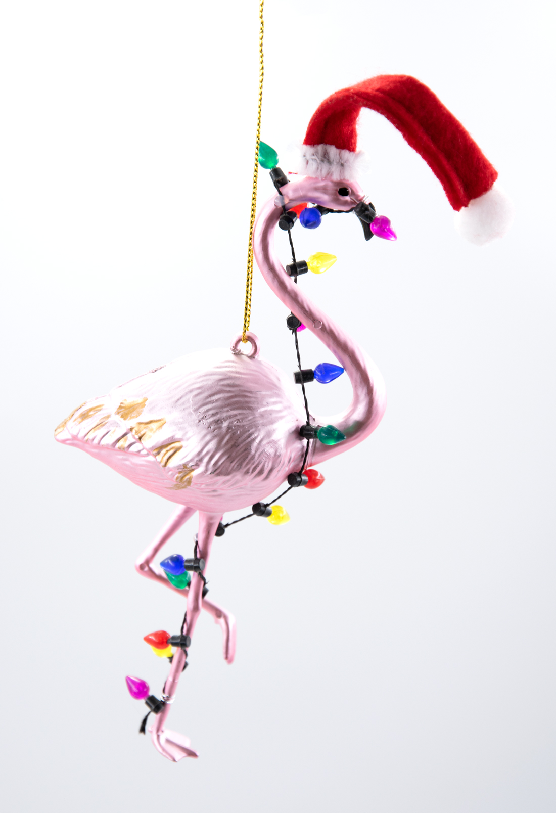 Flamingo mit Lichterkette XMAS Christbaumschmuck   