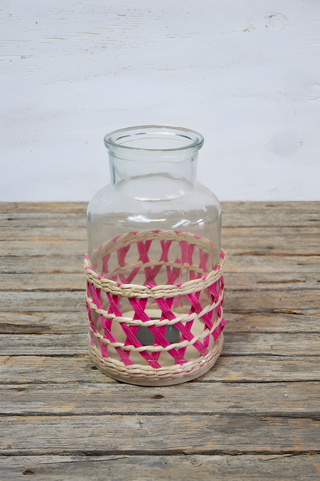 Windlicht pink Landhausstil  