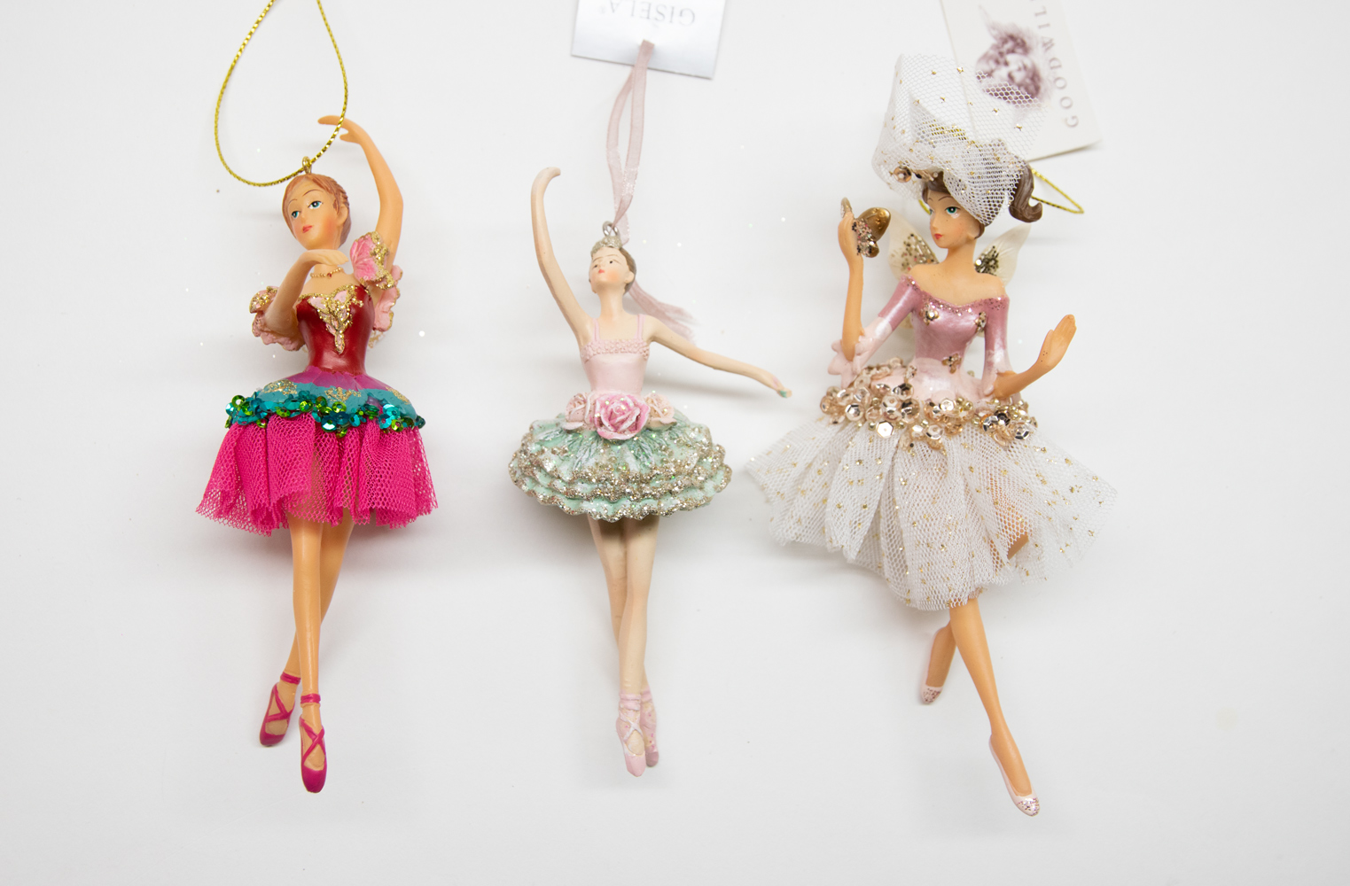 Ballerina 3er Set B-Ware Christbaumschmuck   